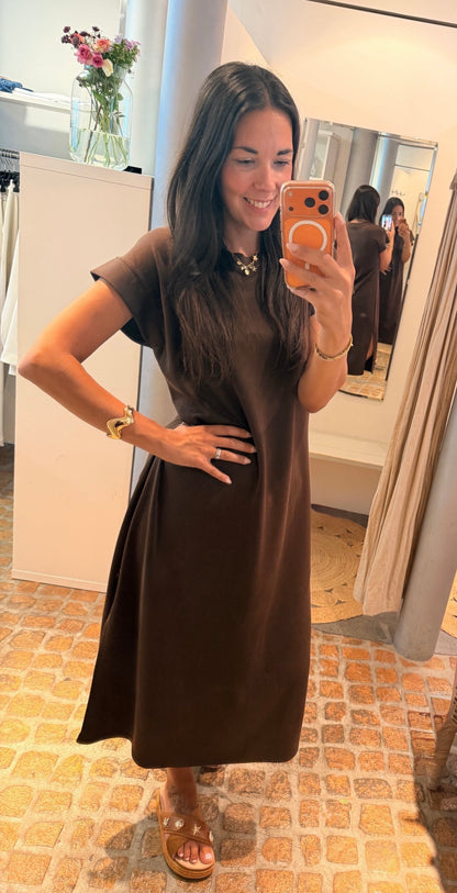 MAXI DRESS MILANO DUNKELBRAUN