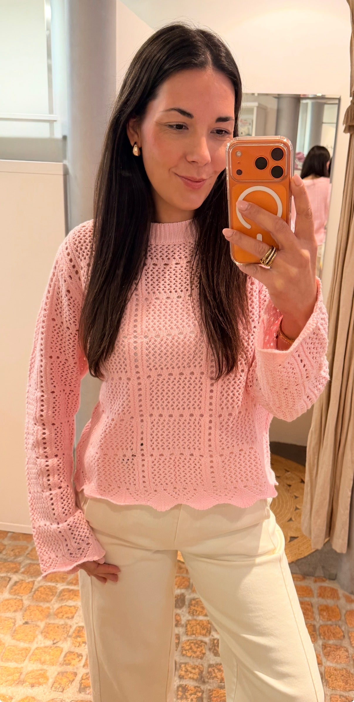 ZWILLINGSHERZ LOCHSTRICK PULLI ROSA