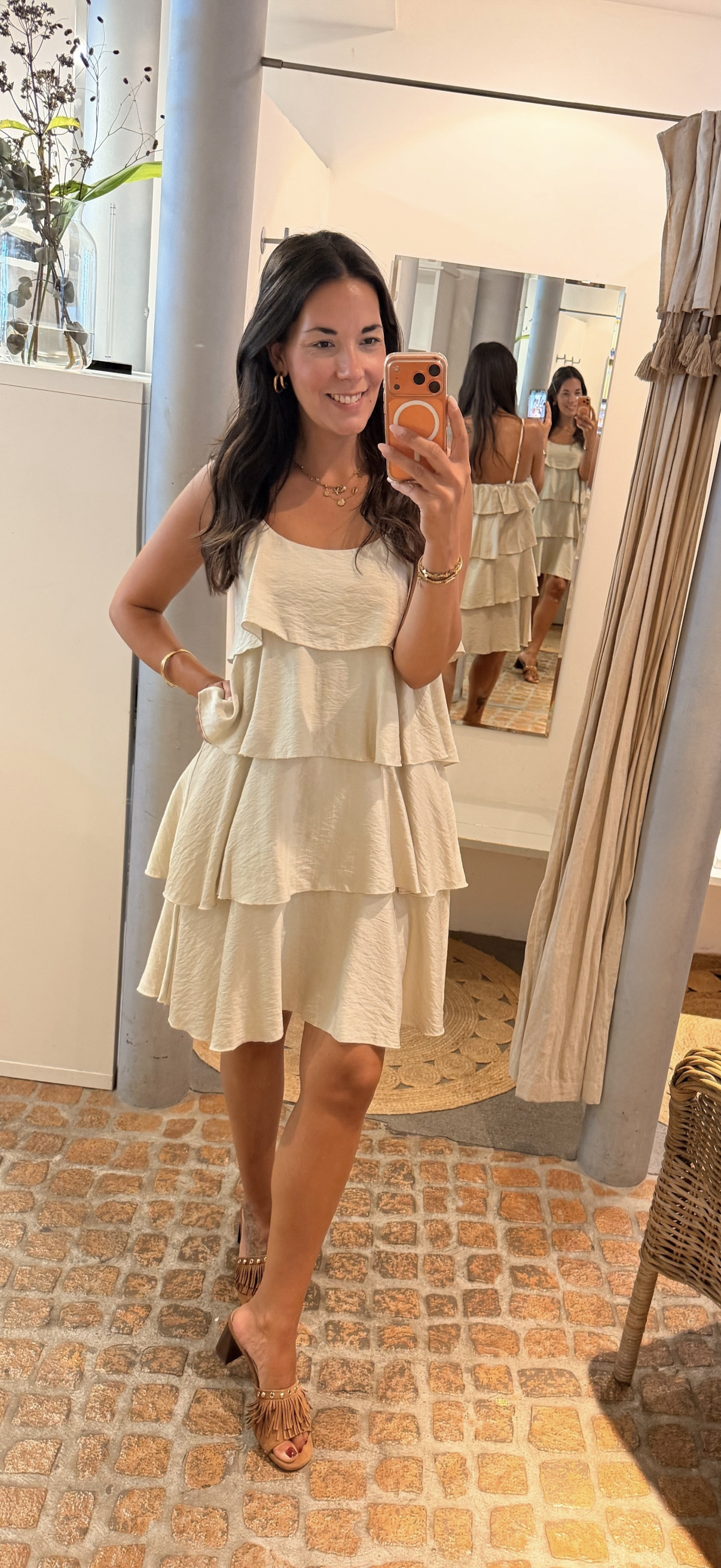 MIDI DRESS CHAMPAGNER