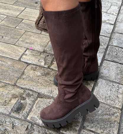 Stiefel Wildleder braun