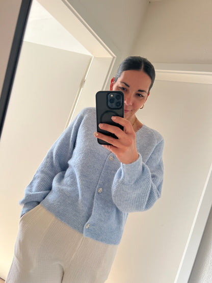 Cardigan V-Ausschnitt Jewellery in blue