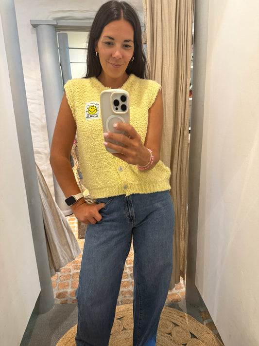 Strick Pullunder SMILEY in butter lemon