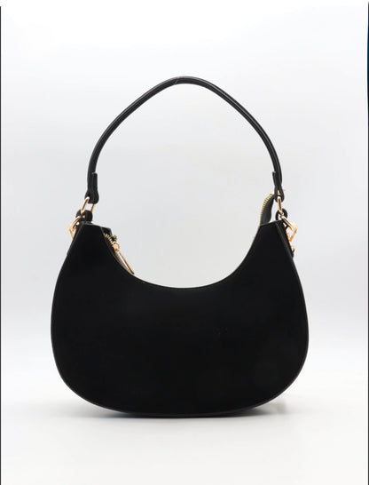 HALF MOON BAG WILDLEDER BLACK