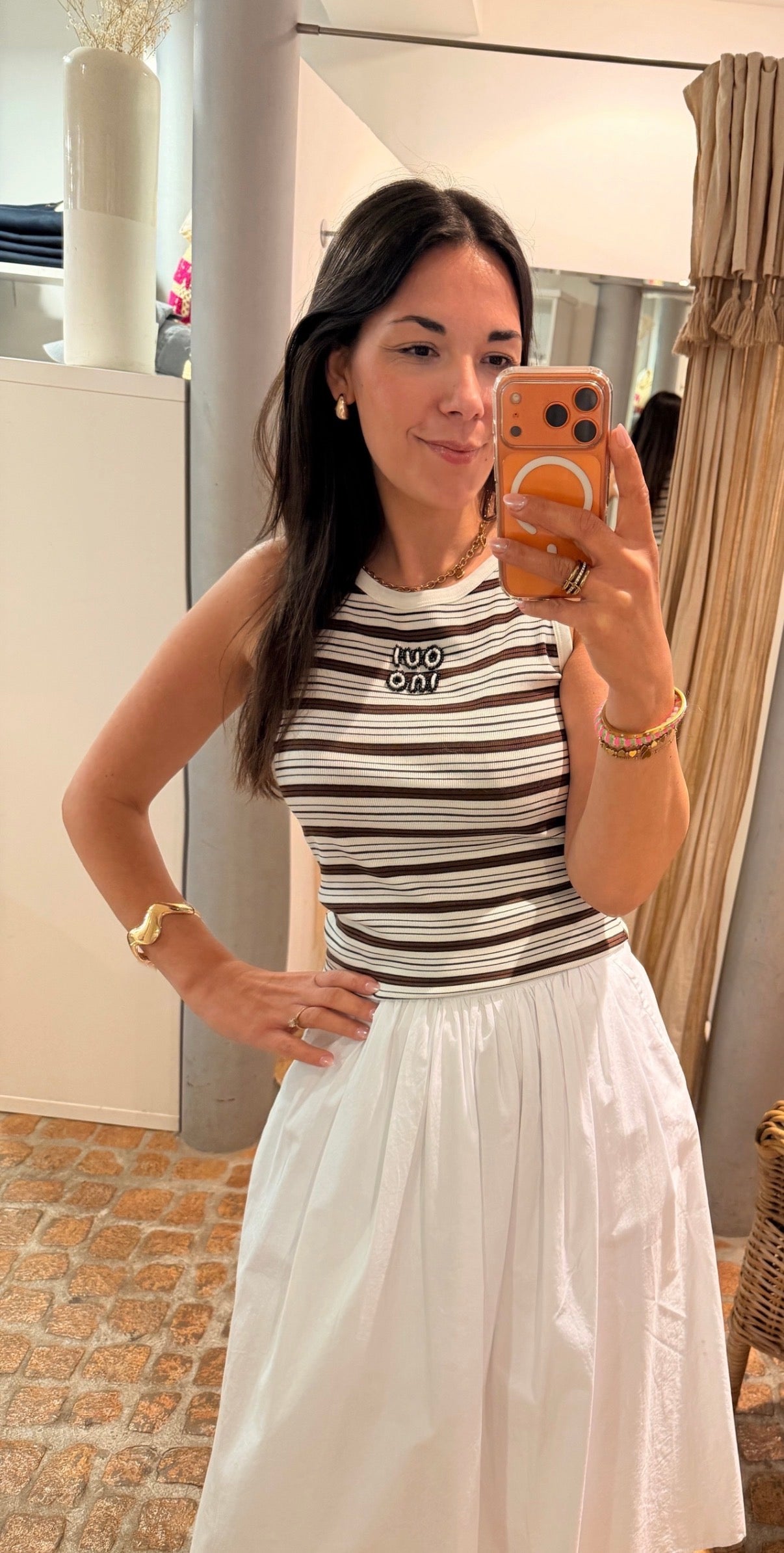 OUI GERIPPTES TOP BROWN