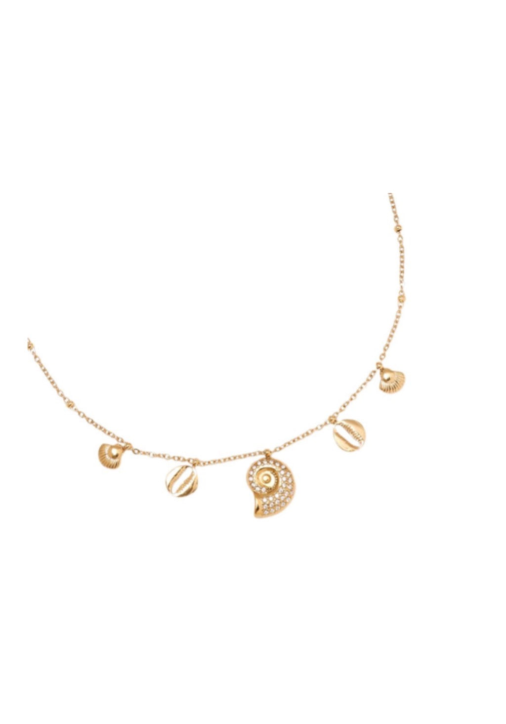 KETTE MIT MUSCHELN GOLD