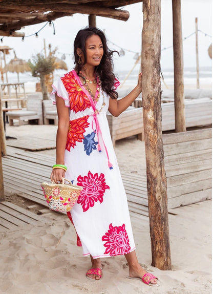 Place Du Soleil Midi Dress Big Flower