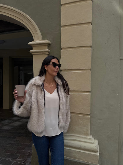 Felljacke Cosy in beige