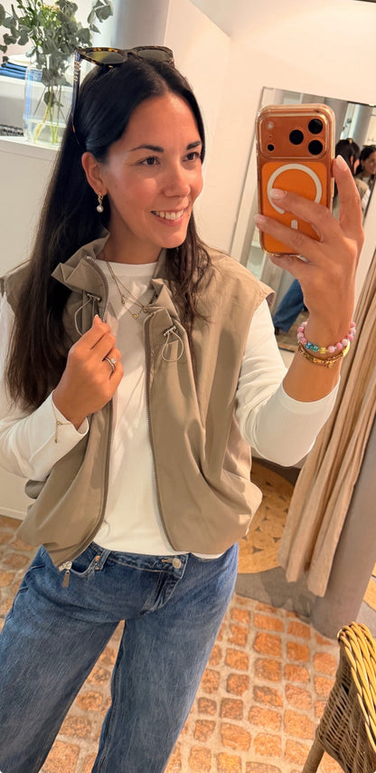 MIDI WESTE TAUPE