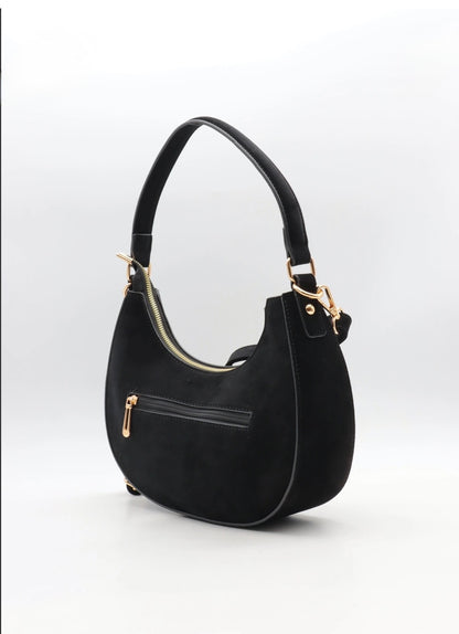 HALF MOON BAG WILDLEDER BLACK