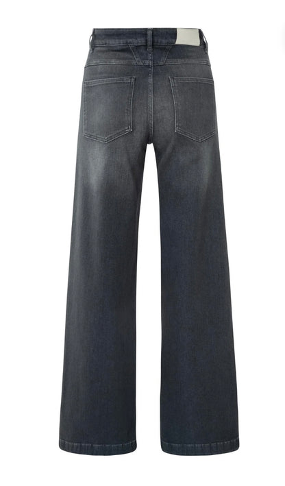 YAYA Jeans mit hohem Bund und weitem Bein grey denim