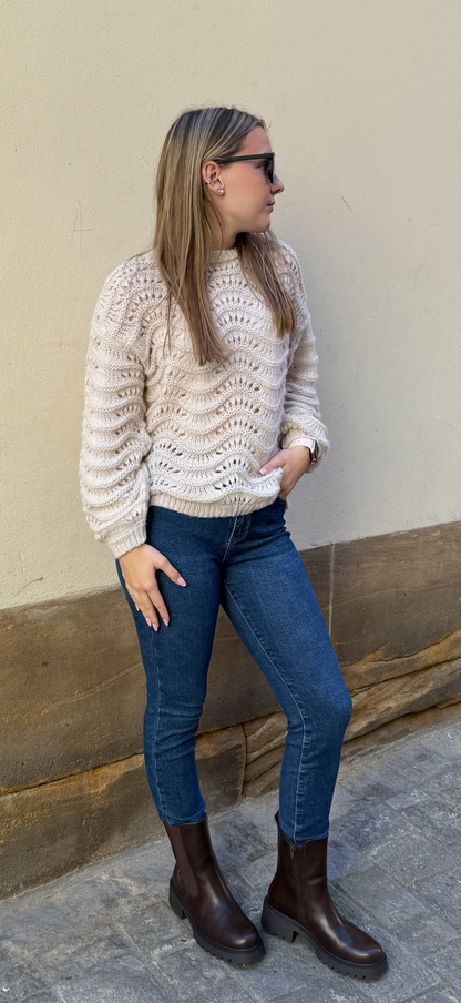 Peppercorn Strick Pullover in beige