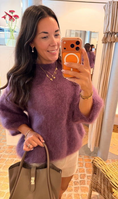 MOHAIR MIDI PULLI PLUM