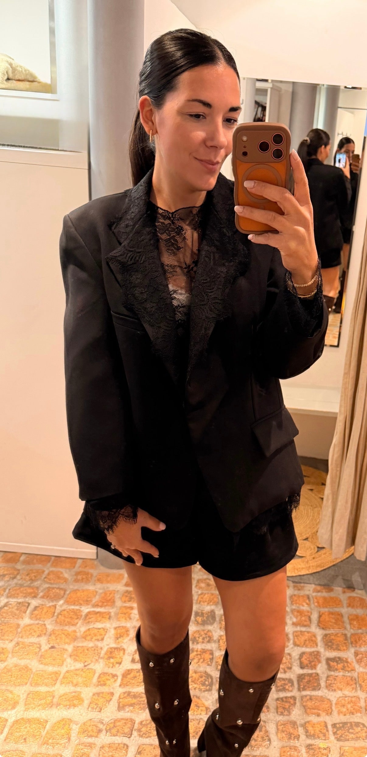 Classy Blazer Lace schwarz