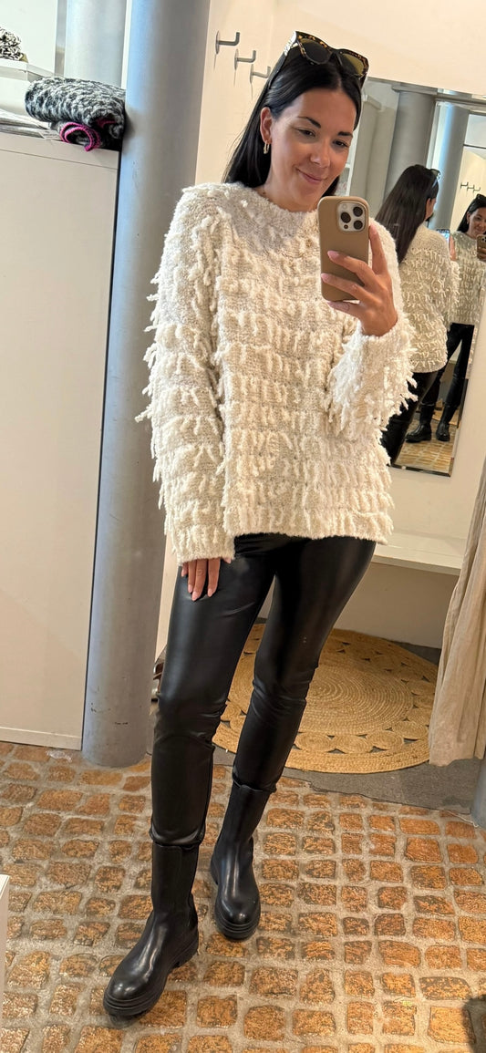 Pullover mit Fransen Details