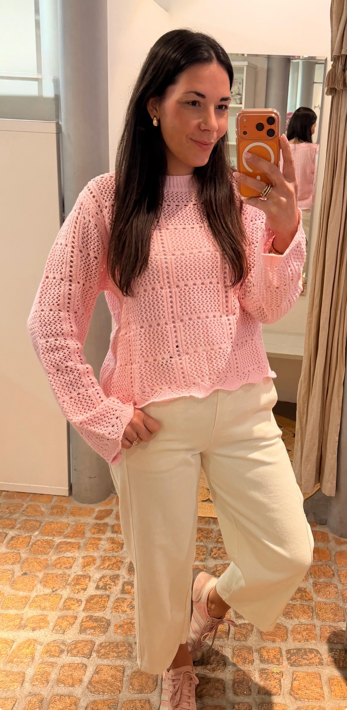 ZWILLINGSHERZ LOCHSTRICK PULLI ROSA