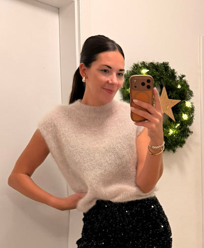 Mohair Pullunder beige