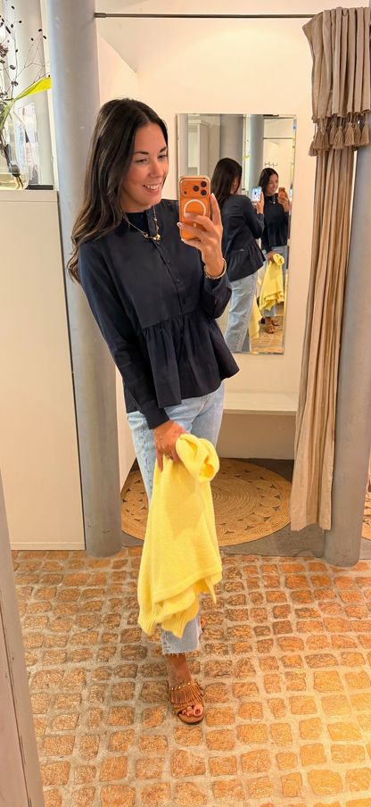 MILANO BLUSE VOLANT NAVY