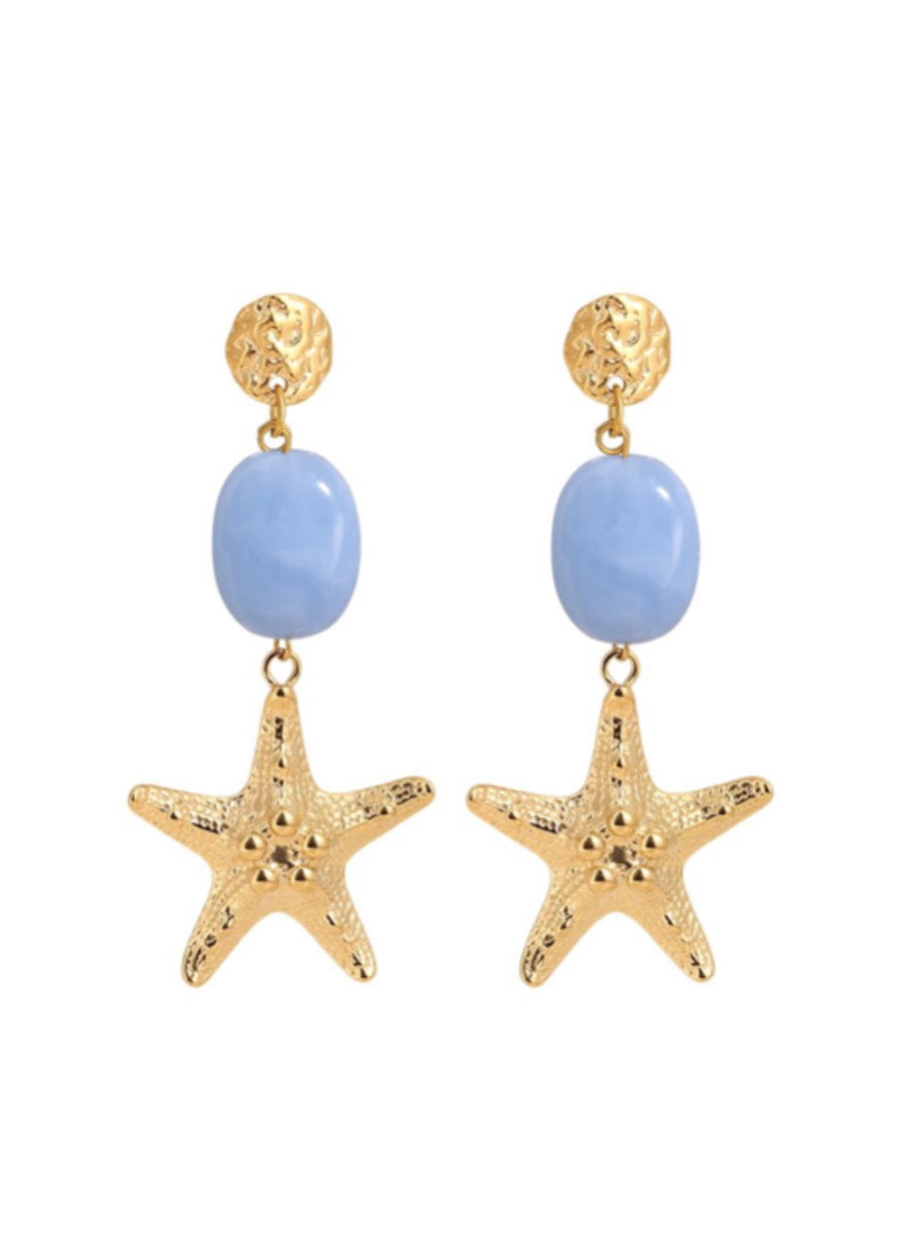 Ohrringe Seestern Light Blue