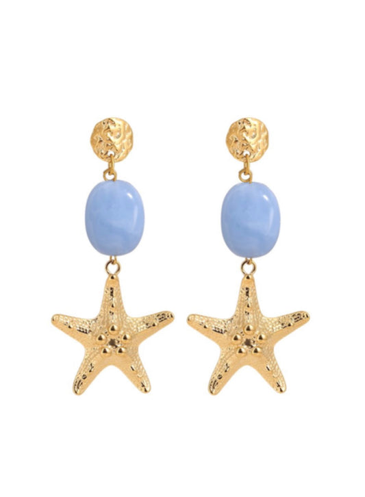 Ohrringe Seestern Light Blue
