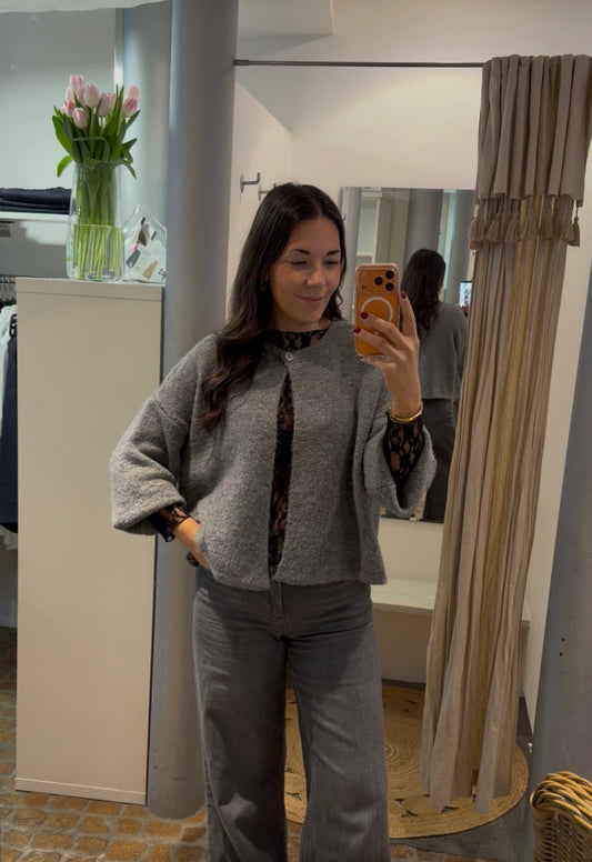 CARDIGAN ANTHRAZIT ONE BUTTON