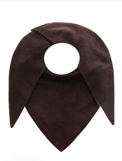 Zwillingsherz Kaschmir Dreieckstuch braun