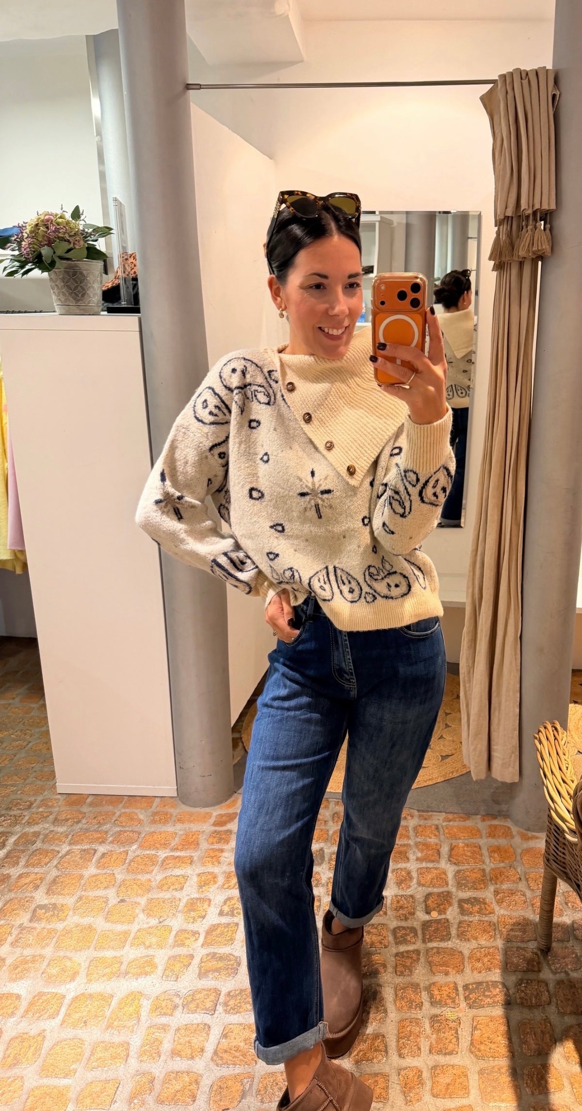 PAISLEY LOVE PULLOVER MIT KRAGEN