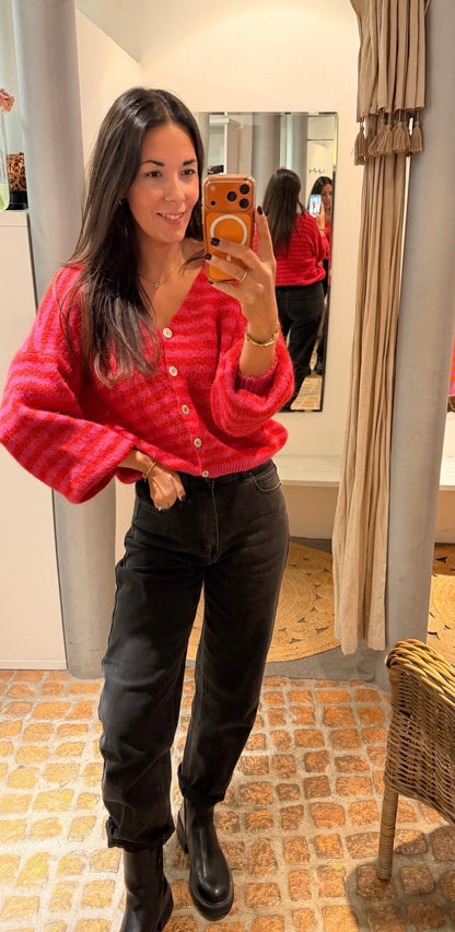 CARDIGAN STRIPES PINK